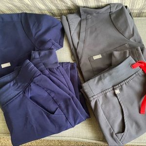 2 Pairs of FIG Scrubs Navy / Gray
